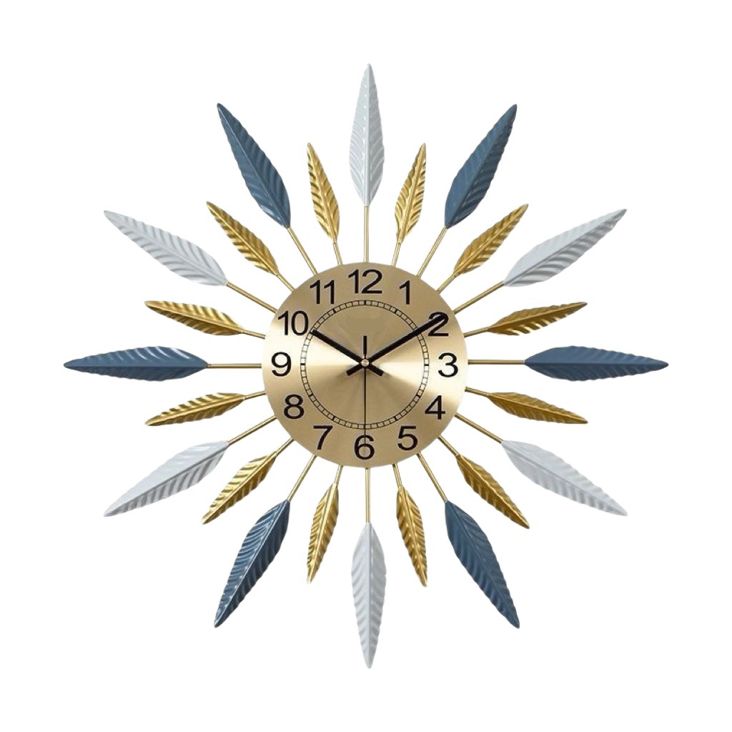 Nordic Light Luxury Living Room Art Watch Home Clock Wall Fashion Silent Wall-Mounted_voghion.com