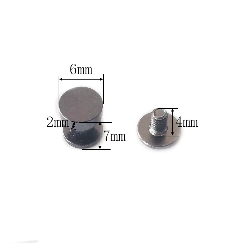 Clavo del libro de cuentas, cerradura de par de niño y madre dorado, tornillo de una palabra, álbum de fotos, calendario de escritorio, receta, par de remaches de niño y madre, tachuelas de cuero