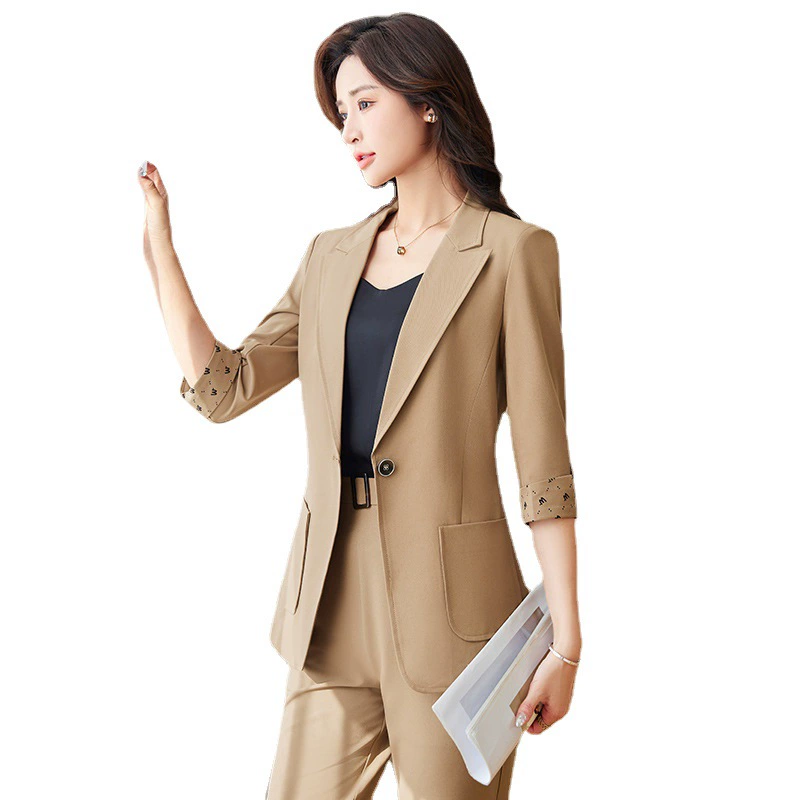 Autumn fashionable fitted suit, jacket, 2023