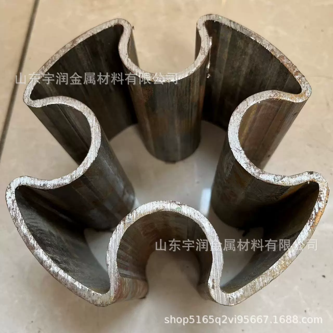 精拔凸型管 50凹槽管八字型管 家装装饰用 异形管材来图定 制