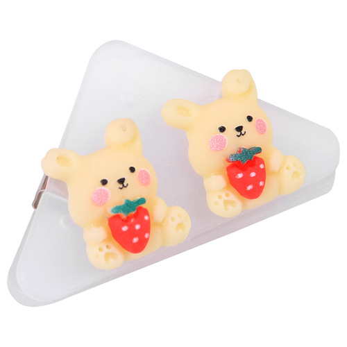 Cute cartoon plastic triangle clip student test paper protection corner clip office bill clip information folder
