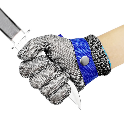 Steel wire gloves are cut-proof, five-finger metal stainless steel iron gloves are cut-proof, opening oysters, cutting meat and vegetables, butchering, are knife-proof