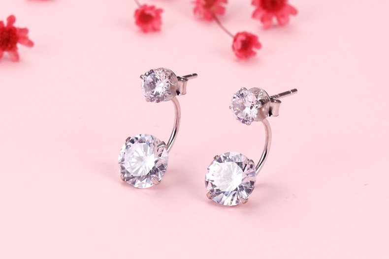 1 Par Plata De Ley 925 Geométrico Aretes display picture 5