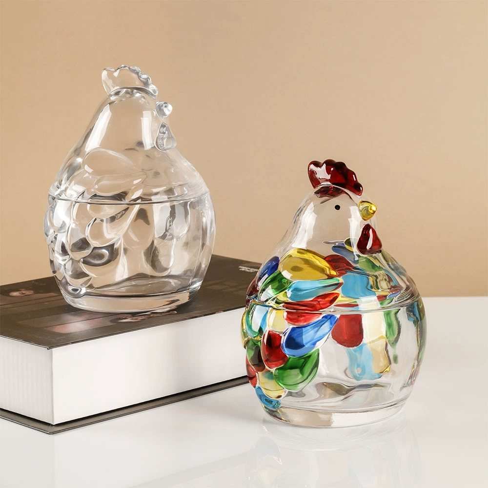 Artificial glass storage system, light luxury style, hand painting