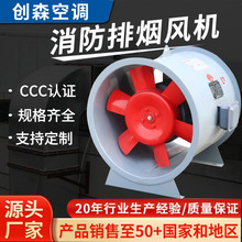 HTF工业送风机SWF斜流加压防爆耐高温220V大风量3C消防排烟风机