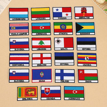 定制电脑绣花标欧美国家旗帜布贴飞机服装饰布贴箱包装饰刺绣布贴