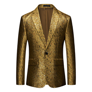 Ye Sheng Men's Business Casual Single-Piece Blazer Amazon Men's Gold Suit Jacket Wholesale Slim Fit