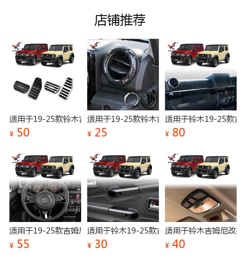 Suitable for Suzuki Jimny Modified Rear Tailgate Handle Trim Jimny Special Trunk Door Bowl Cover