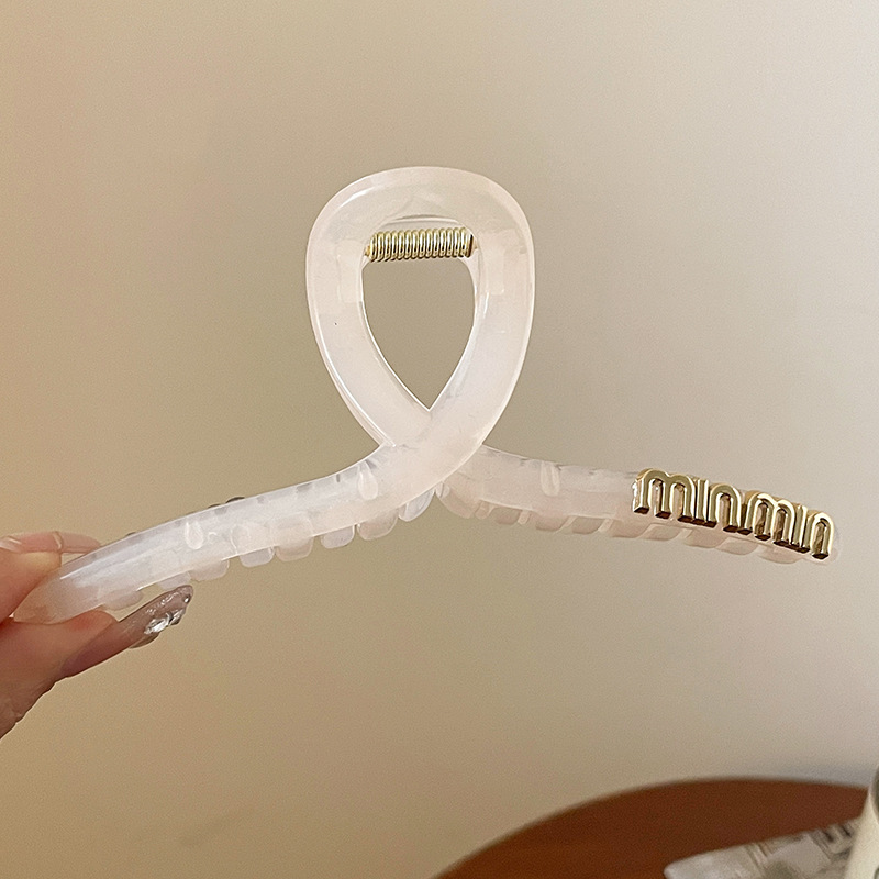 Clip de agarre simple de verano, volumen de cabello de alta calidad, clip de tiburón, horquilla grande, horquilla, nuevo cabello femenino, tocado 2024