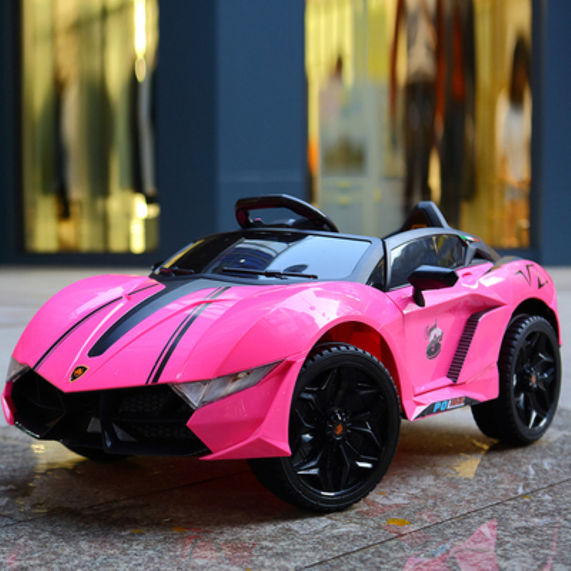 Coche eléctrico para niños, coche de control remoto de cuatro ruedas para niños, coche de juguete con batería recargable y conducción autónoma, doble batería, doble tracción.