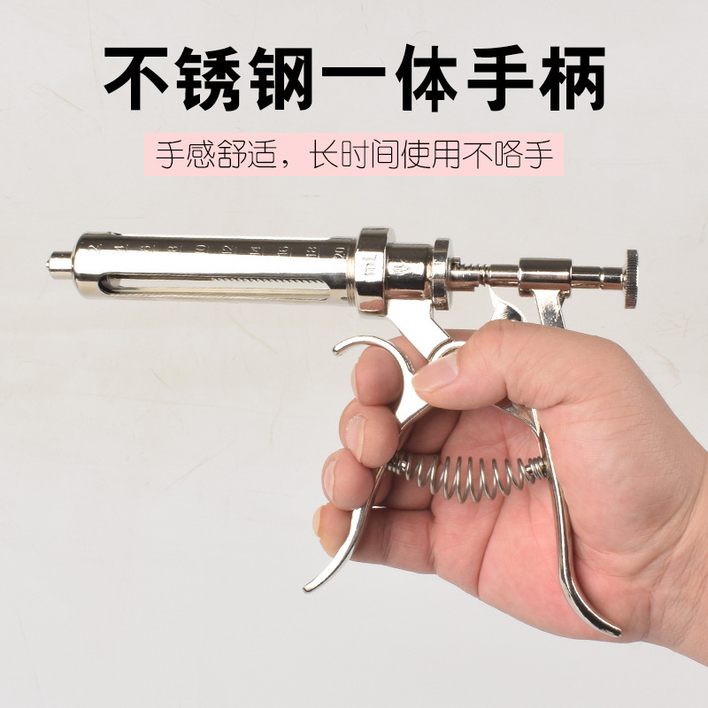 inyector de vacunación continua semiautomático de exportación para vacunas de cerdos, ganado y ovejas inyector ajustable de gran capacidad para vacunas