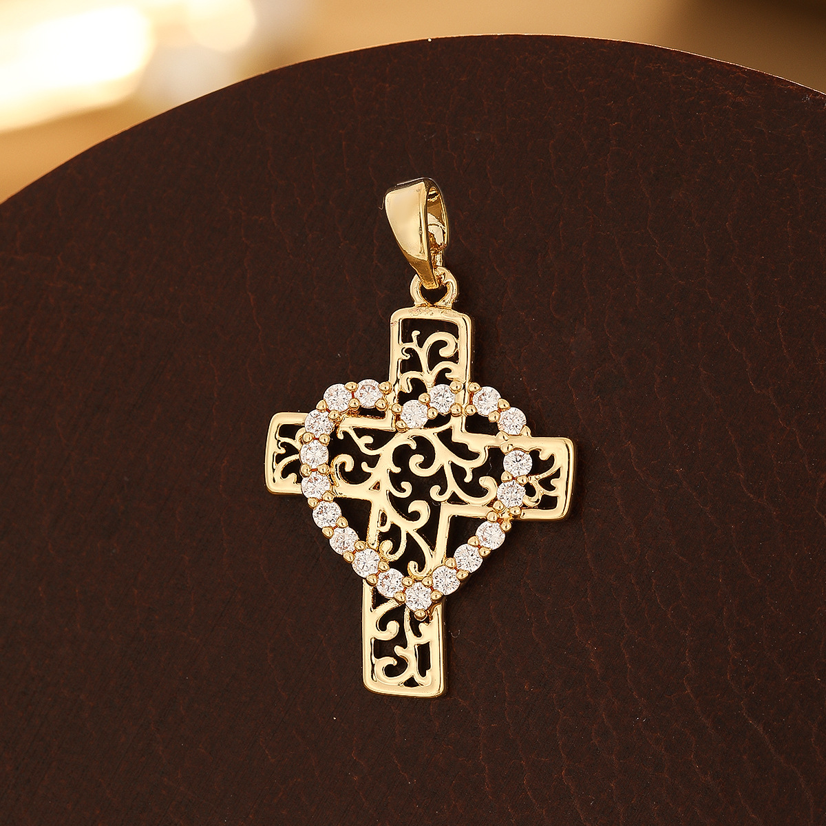 7g Weight Pendant Jewelry Making Type 14 * 24mm, 18*28mm, 22*30mm Jewelry Making Size Zircon Inlay Material DIY Jewelry Accessories Classification 1 Piece Quantity Copper Material Cross, Heart Shape Pattern Inlay Design Casual, Simple Style Style 1 Piece 14 * 24mm 18*28mm 22*30mm Copper Zircon Cross Heart Shape Pendant 11