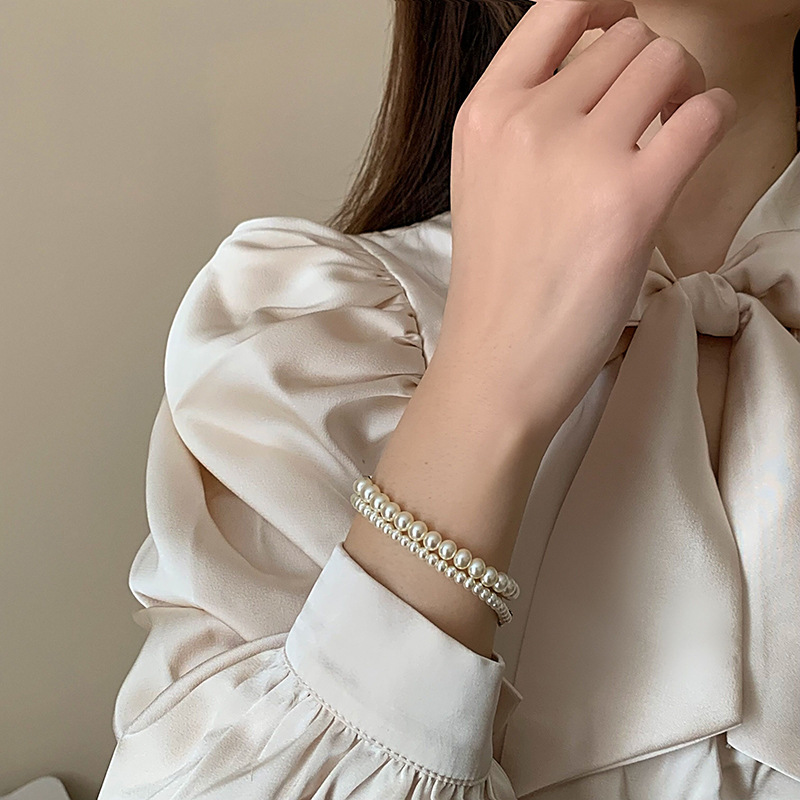 Braccialetto di perle francesi Shihua per le donne, semplice, nuovo stile, leggero, lusso, nicchia, accessori squisiti di alta qualità, braccialetto_voghion.com