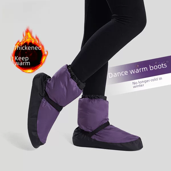 Factory wholesale winter dance shoes women warm boots quilted short boots exercise shoes soft bottom ballet dance shoes