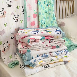 Марлевое детское банное полотенце для новорожденных, мультяшное одеяло