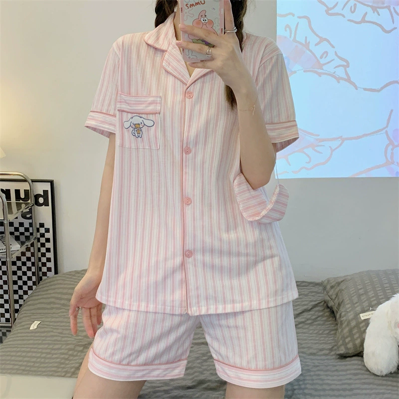 Pijama, cute set for students, thin summer cardigan, oversize