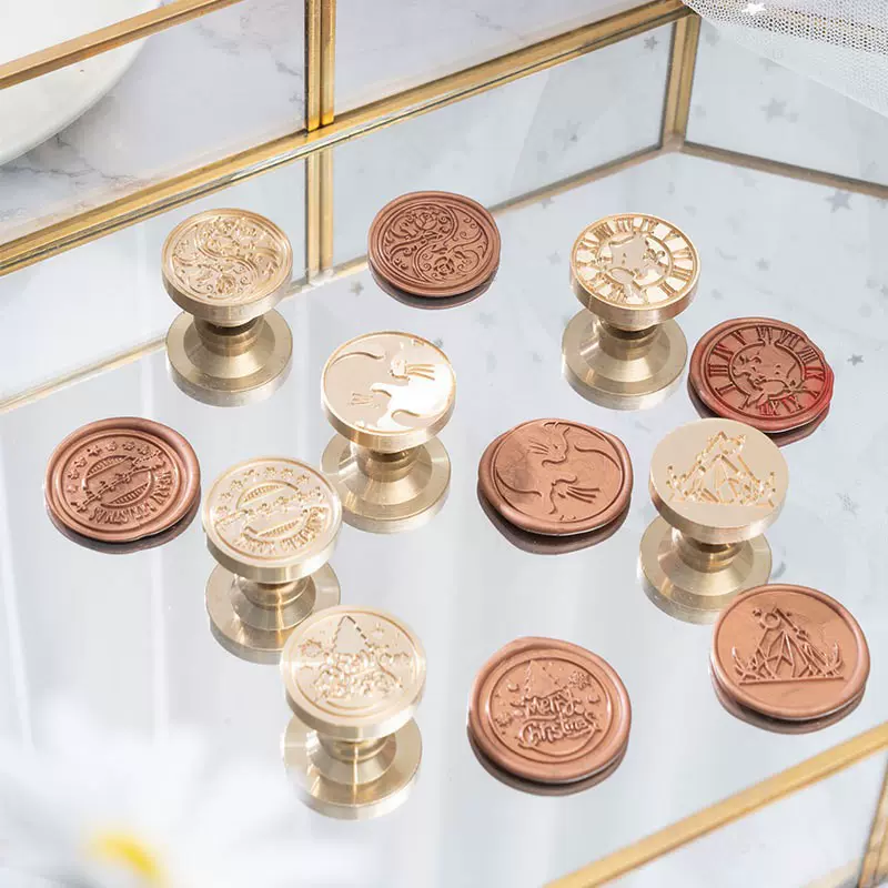 铜头订刻火漆印章章头定制手账印章定做火漆章可来图制作