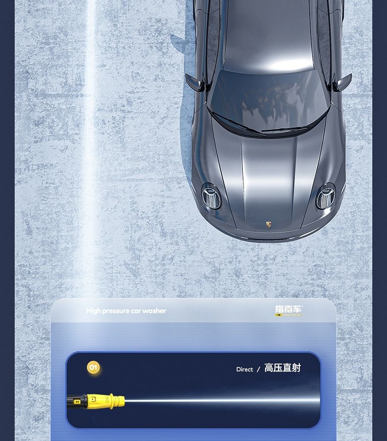 Guide Car Wash Machine 220V Commercial Cleaning Machine Water Gun for Home Use Car Wash Shop Electric High-Pressure Gun Water Pump