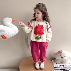 苹果树套装女童秋装2025新款女宝春秋长袖洋气时髦儿童休闲两件套