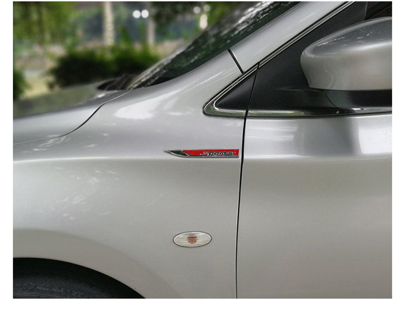 Car fender blade decorative sticker, air vent sticker, personalized car door modification, special metal car logo decorative sticker, side sticker