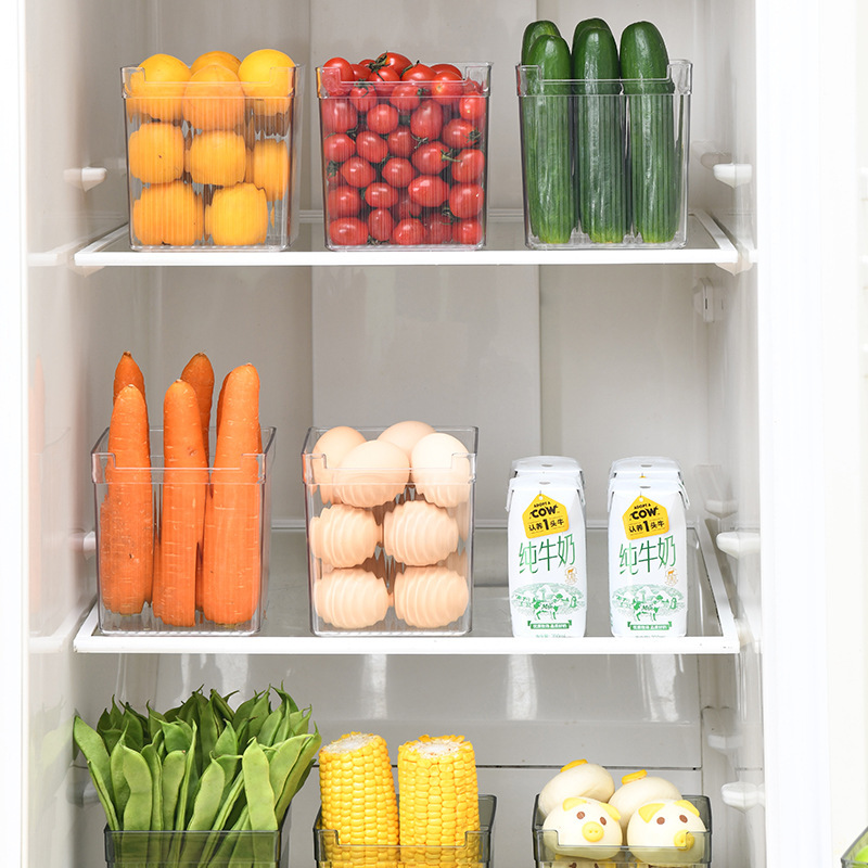 Grado Alimenticio hogar cocina refrigerador puerta lateral frutas y verduras clasificación caja de almacenamiento congelador