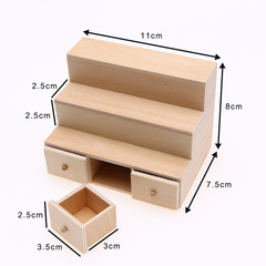 1:12 Doll House 娃娃屋糖果盒子木展示櫃 微縮場景 迷你家具模型