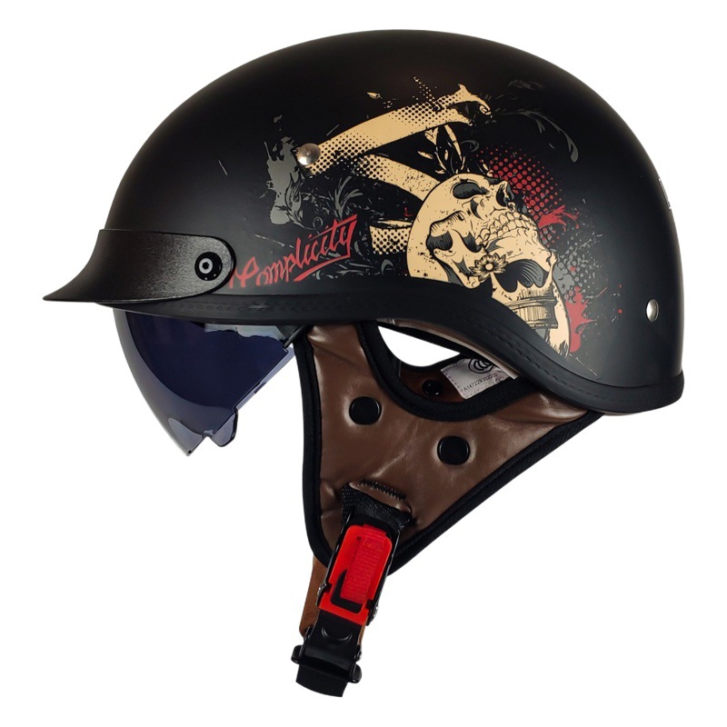 3C casco certificado verano retro medio casco fábrica punto Comercio exterior motocicleta primicia casco nacional estándar clase A casco de coche eléctrico