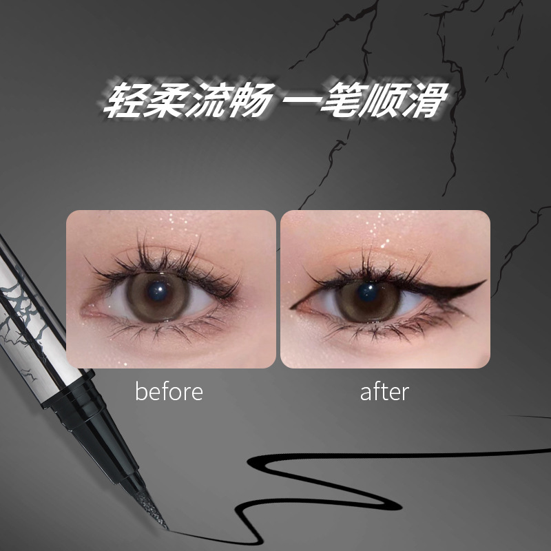 Cahill Cool Black Eye Liner Liquid Waterproof, una pluma de maquillaje, maquillaje image 3