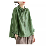 厂家直销服装店货源军绿色外披草绿翠绿浅绿抹茶色橄榄绿女士衬衫