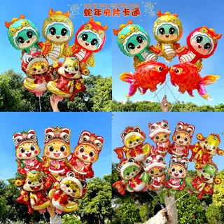 卡通蛇造型夹片气球商场活动装饰布置道具摆摊地推小礼品批发