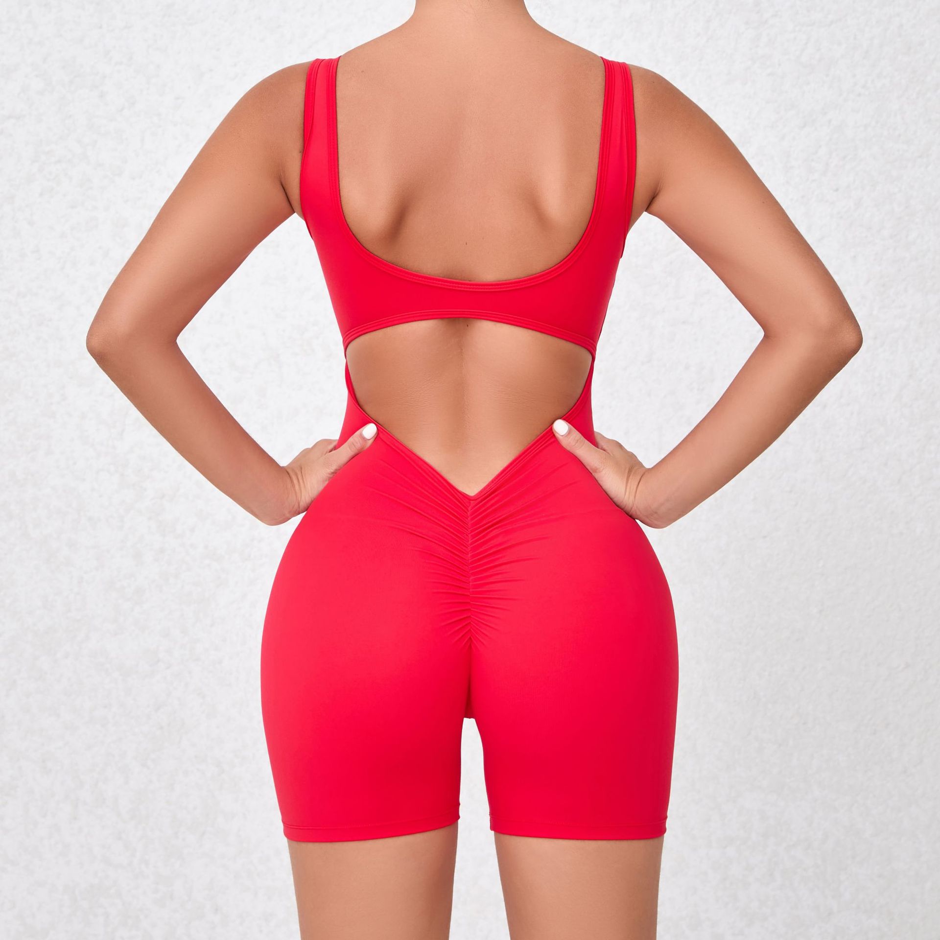 163g Weight Shorts Pants Length Nylon, Spandex Fabric Type Rompers Pants Type Fitness, Running Occasion Solid Color Pattern Spring&Summer Season Basic, Sport Style Style Basic Sport Style Solid Color Nylon Spandex Tracksuit Rompers 20
