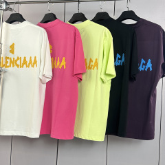 高バージョンパリ25年新型立体積層シリカゲル半袖水洗い旧男女BLCG重ポンドtシャツ