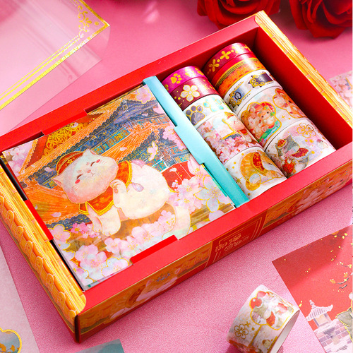 Lanting Collection Calligraphy Sticker Tape—Chinese-style Retro Handmade Journal and Paper Tape, Calligraphy Poetry Stickers, Journaling Material