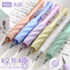 福利品和碩綿菓子第二世代プッシュ式ジェルペン、ダブルボールST速乾性減圧保護カバー付き、練習用サインペン、黒インク
