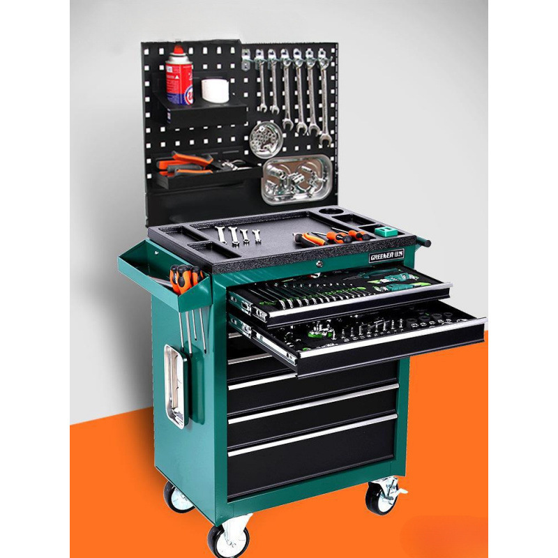 绿林汽修工具车5抽屉五金工具箱多功能维修工具推车汽车间工具柜