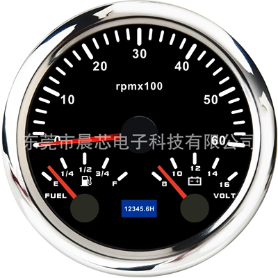 Level Voltage 8-16V Pointer | automobile instrument - cx8295-black-plate-silver-cover-6k-speed-oil-level-voltage-8-16v