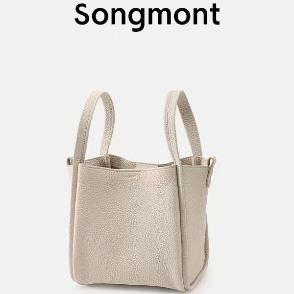 Songmont 山下裕松 中型野菜かごシリーズ 第一層牛革 新ロックバックル 大容量ポータブルバケットバッグ|undefined