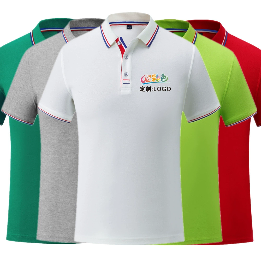 Корпоративная рабочая одежда Поло рубашка поло с коротким рукавом рекламная культурная рубашка лацкан футболка вышитая рабочая одежда напечатанный на заказ логотип