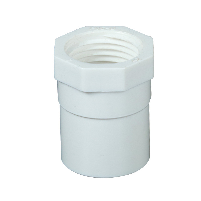 Rosca interna de pvc junta interna tornillo recto a través de viscosa rosca interna directa reducción recta a través espesado accesorios de suministro de agua