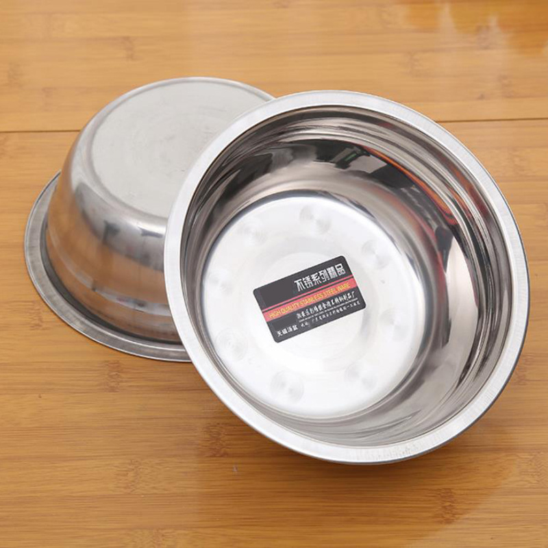 Factory direct supply non-magnetic thickened reverse edge stainless steel soup basin seasoning cylinder 2 yuan store general merchandise