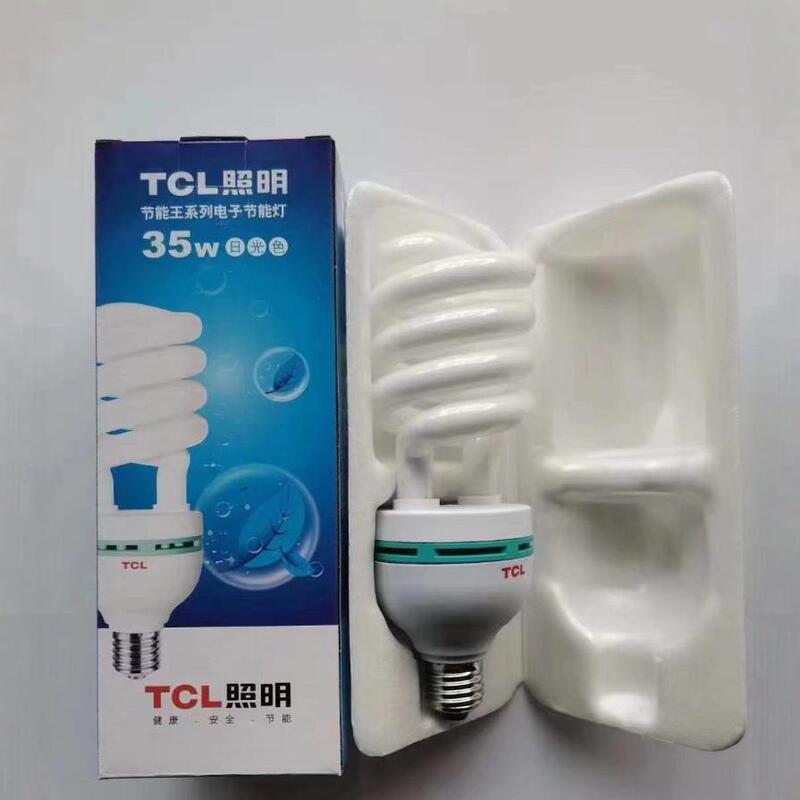 Tcl Compact Spiral Electronic Energy-Saving Lamp with 35 Watts Power Color Temperature 6500K Spiral Energy-Saving Light Bulb E27