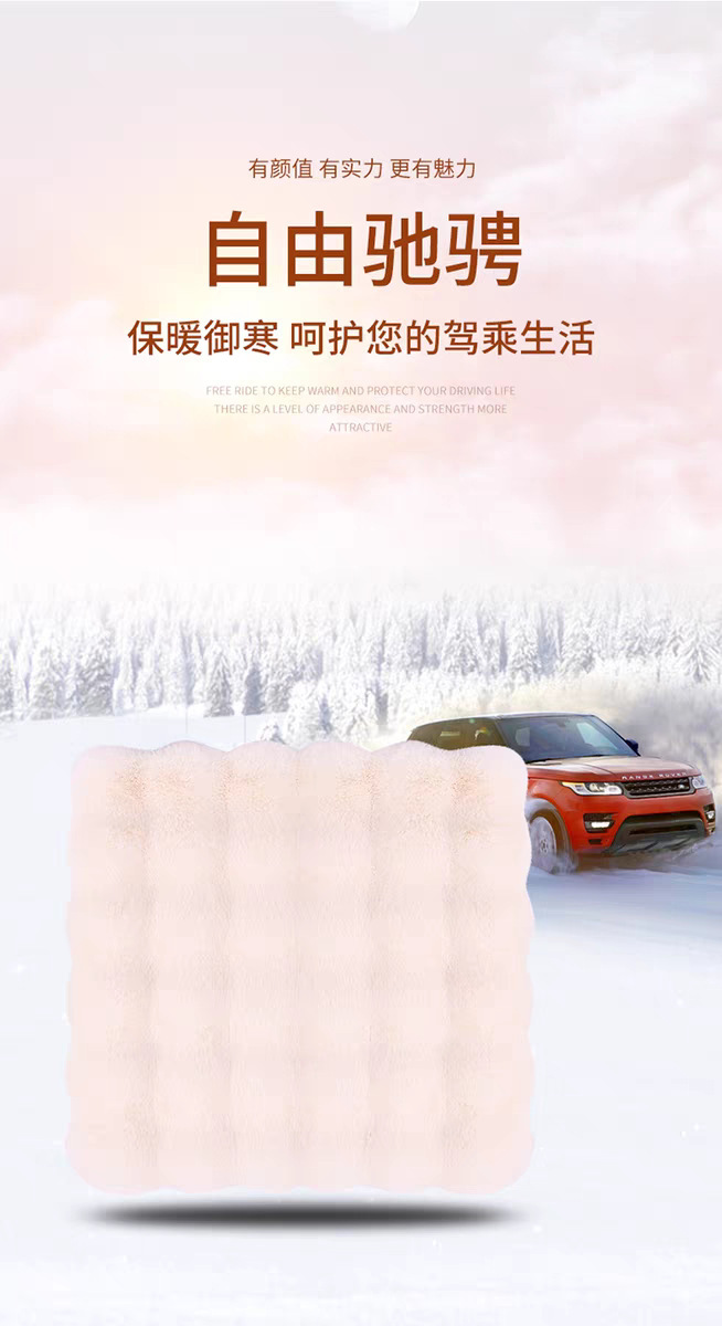 Bubble Velvet Imitation Rabbit Fur Car Seat Cushion Winter Plush Car Seat Cushion New Autumn and Winter Universal Thickeneded Warm Three-Piece Set