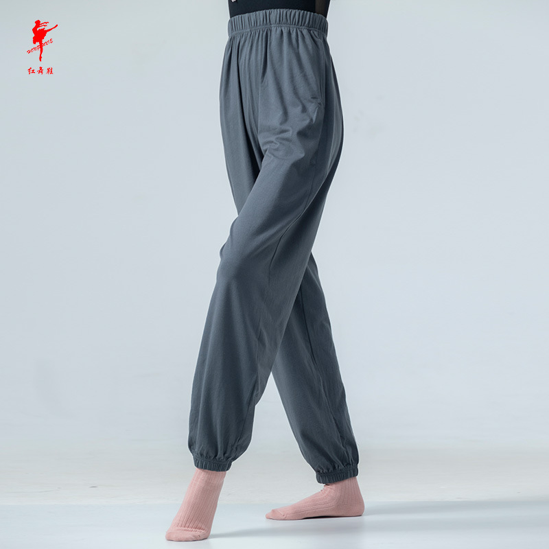 Red Dance Shoes Dance Pants Cotton Tight Pants Radish Casual Pants Men's and Women's Nose-up Practice Lantern Dance Pants 23703