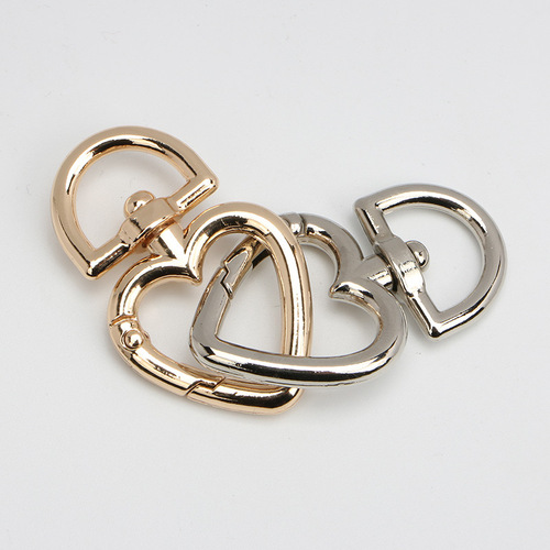 Manufacturer wholesale hardware jewelry spring buckle ring pendant diy pendant metal key chain accessories alloy circle buckle