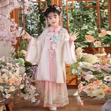 女童汉服2025新款夏季薄款明制簪花儿童超仙女孩古风摄影古装演出
