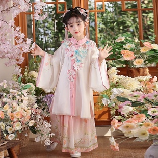 Girls' Hanfu 2025 New Summer Thin Style Ming Dynasty Hairpin Children's Super Fairy Girl Ancient Style Photography Costume Performance