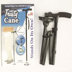 Folding crutches, climbing crutches, tumbler crutches for the elderly, double armrest alarm crutches