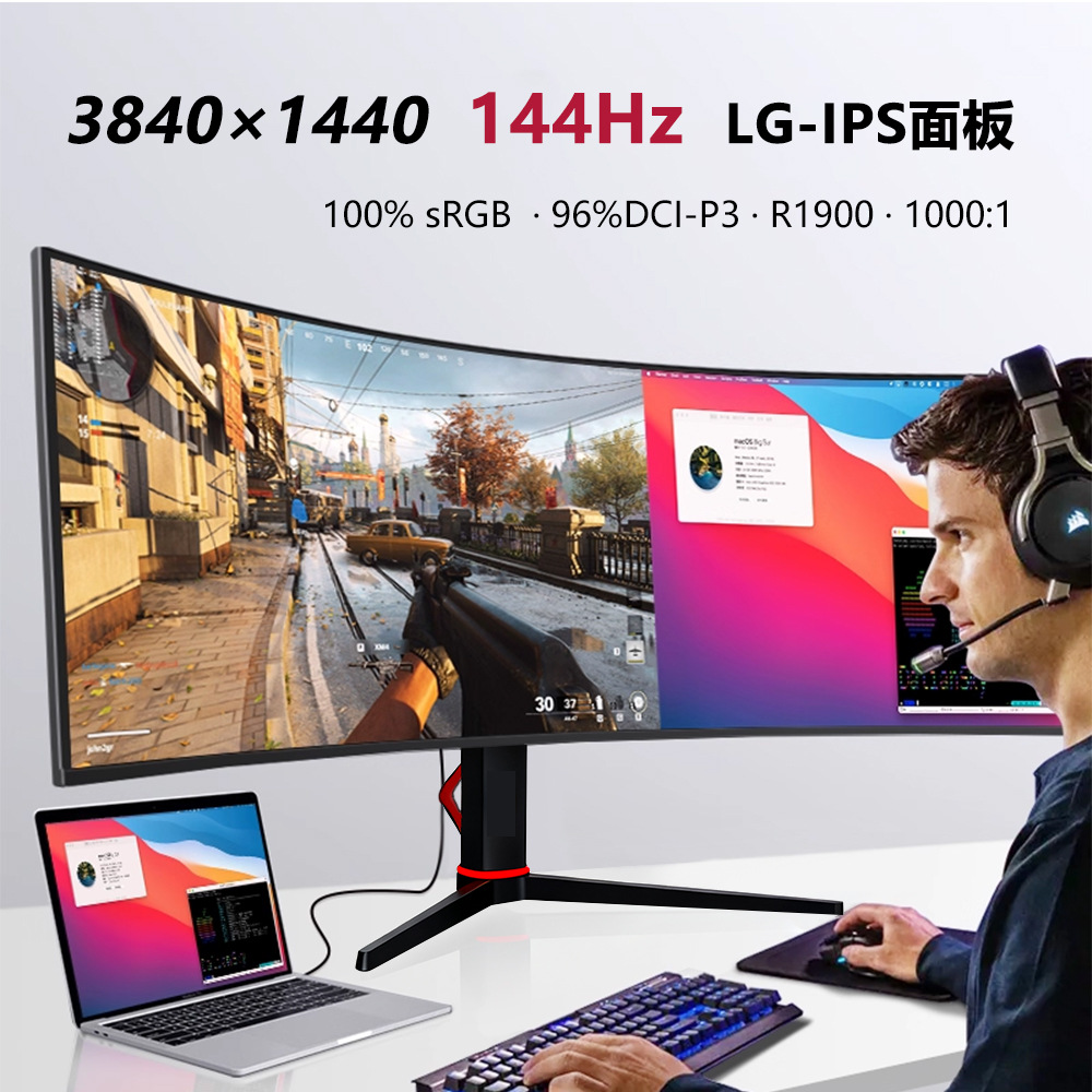 34inch Electric Gaming Monitor with High-Definition 3440*1440 Curved Screen and 144Hz