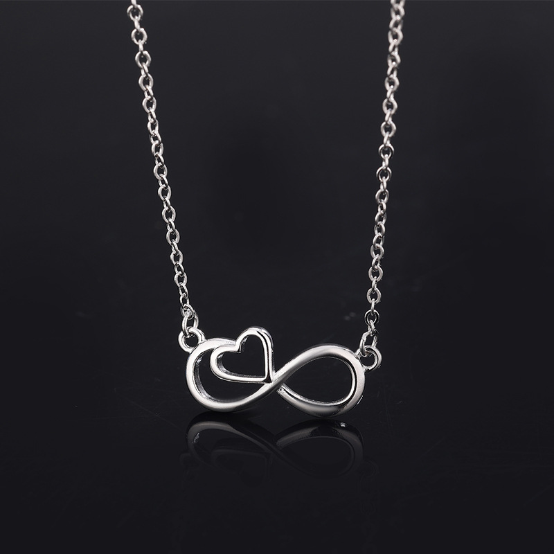 Minimalistische hart hanger ketting voor dames infinity 8_voghion.com