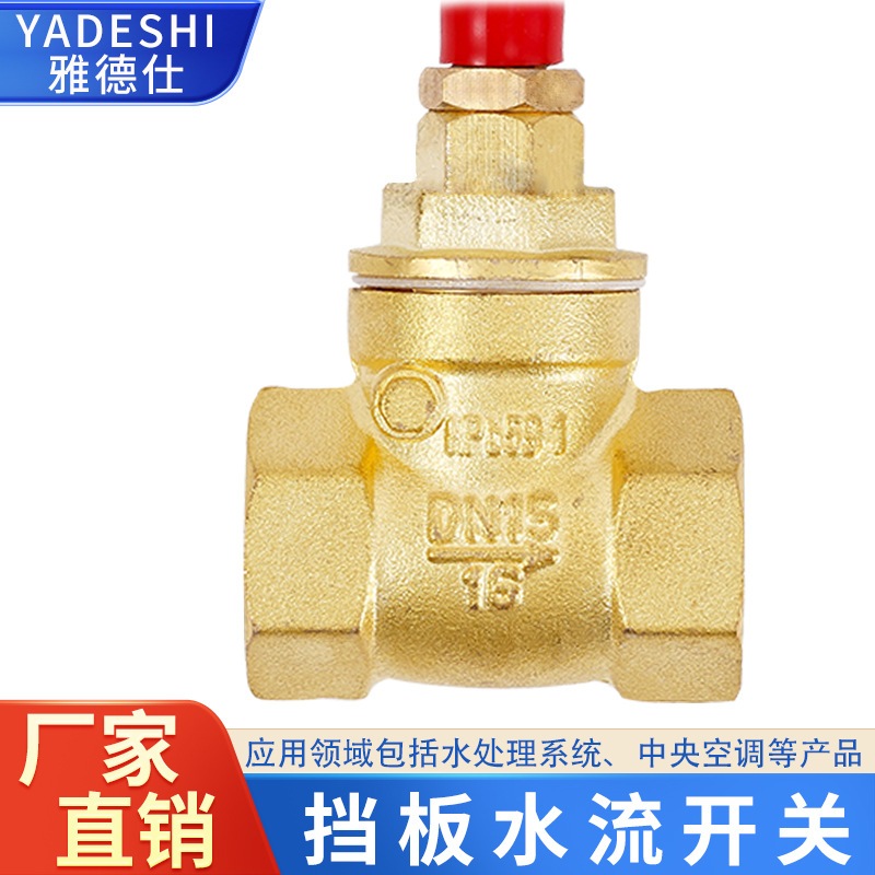 水流量开关挡板式全铜1寸干簧管控制霍尔传感器内牙水泵铜芯耐用